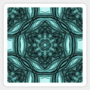 Elegant teal kaleidoscopes Sticker